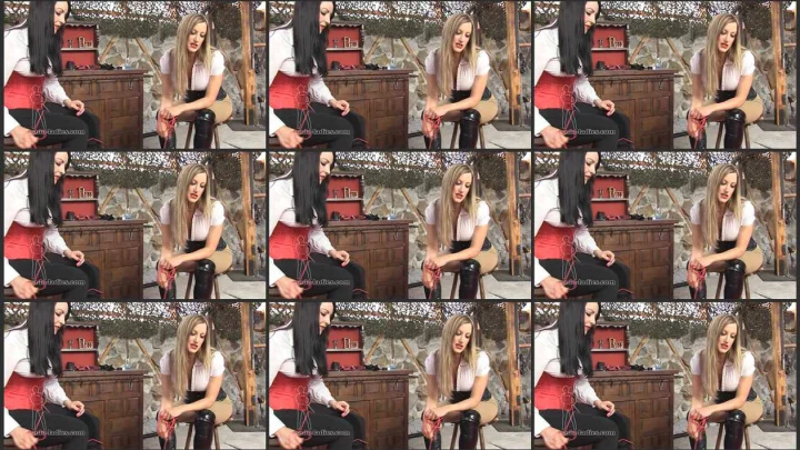 Screenshot 1 aus Miss Jessica & Mistress Whiplash – Punished For Wanking, Enough Pain to Remember the Lesson