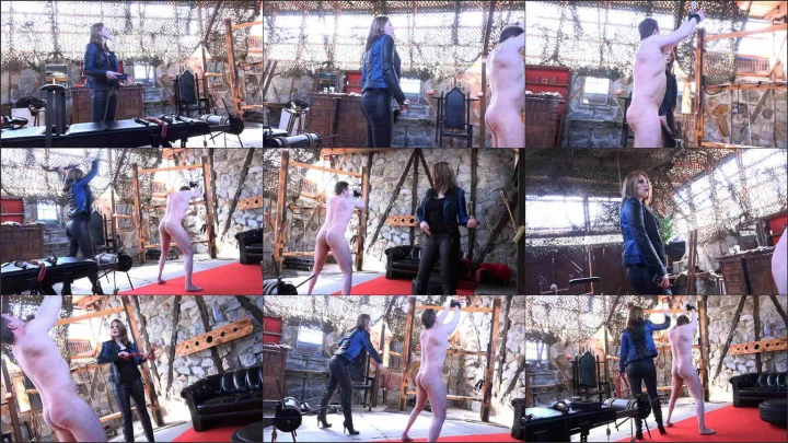 Screenshot 1 aus Mistress Cloe – Flogged And Belted By The Bikerlady, Pure Sadism