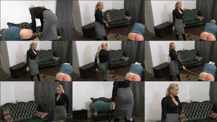Screenshot 1 aus Miss Kenworthy Thrashes Naughty Prefect Femdom Spanking Video