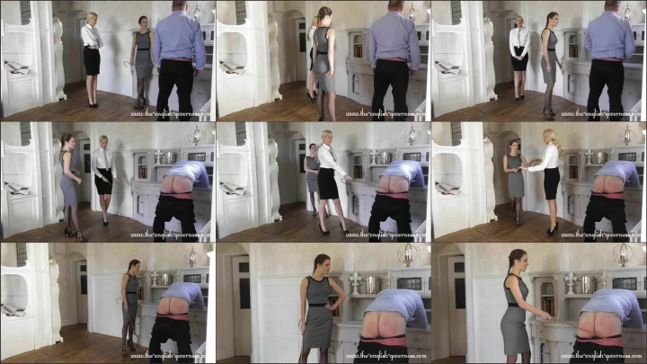 Screenshot 1 aus Officer Kenworthy Miss Scarlot Double Punishment Caning Femdom Spanking Video
