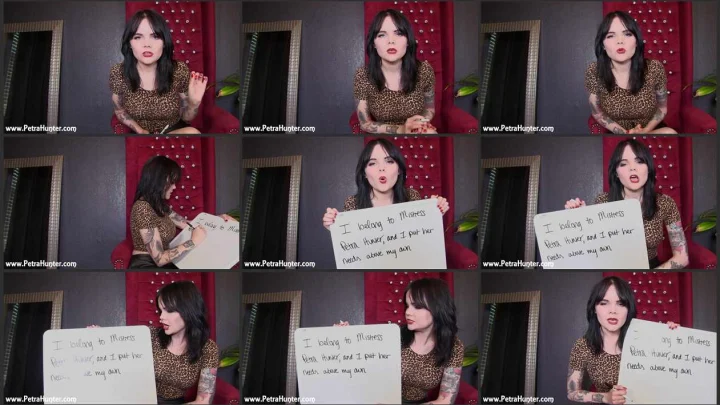 Screenshot 1 aus Mistress Petra – Punished by Writing Lines, You Fucked up