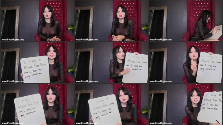 Screenshot 1 aus Mistress Petra Hunter – Write Lines for Me 1. Must be Punished