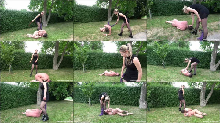 Screenshot 1 aus German Mistress Lady Deluxe – Mein Hund, Outdoors Torture Slave