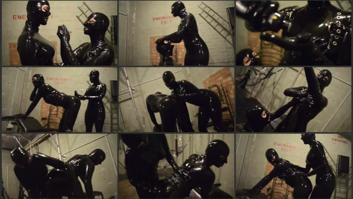 Screenshot 1 aus Rubber Fetish, CBT and Strap-on – The Rubber Bunker (PART 1: SHINE)