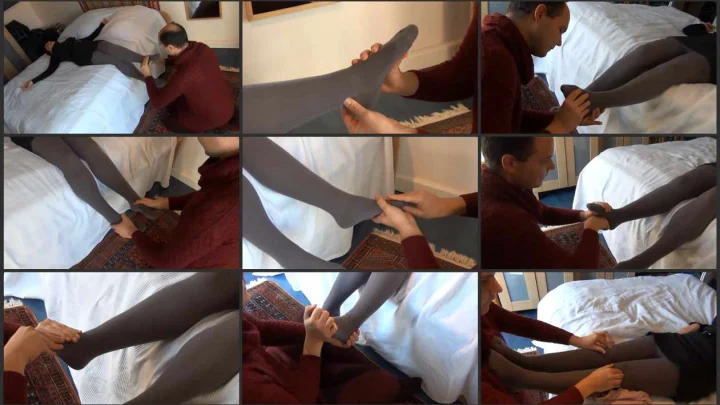Screenshot 1 aus Veronica – Foot Massage In Tights. bondishboys com