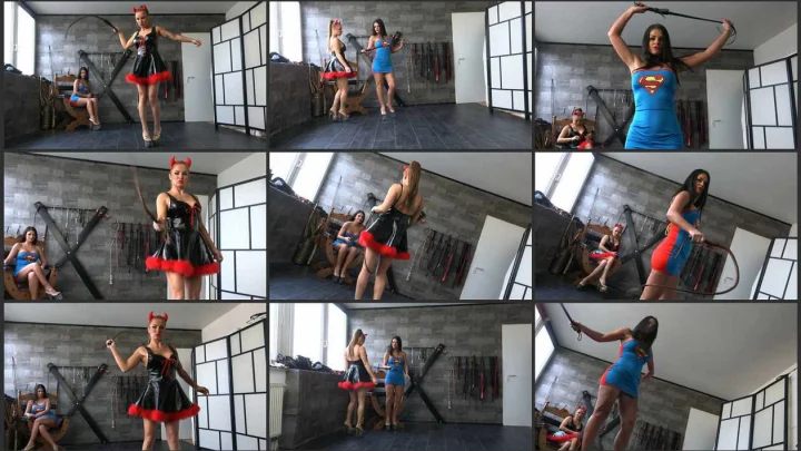 Screenshot 1 aus Romania Cruel Mistress Carmela, Devil and Supergirl With Whips