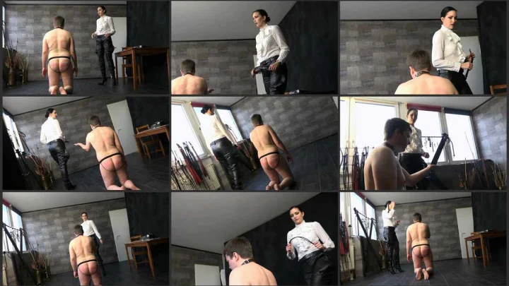 Screenshot 1 aus Nemesis – Germany FemDom Mistress, The Cruel Goddess, part 3, Handstrapping and Kicking