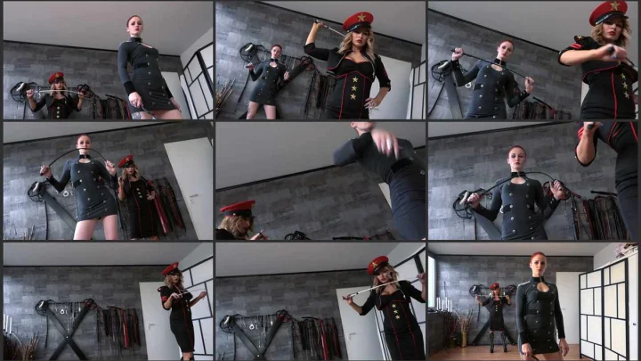 Screenshot 1 aus Germany Miss Maria, 2 Very Strict Officers, POV Femdom Video