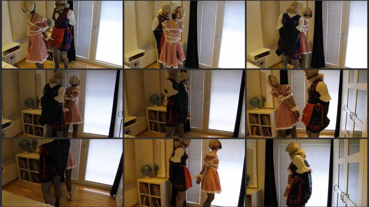 Screenshot 1 aus Mistress Lucia Gagged Michael, We’re in This Together. bondishboys com