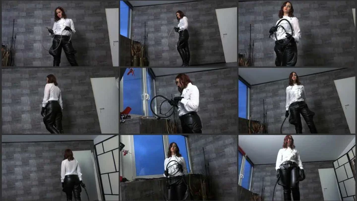 Screenshot 1 aus German Female Domination Miss Nora, The Bullwhiplady