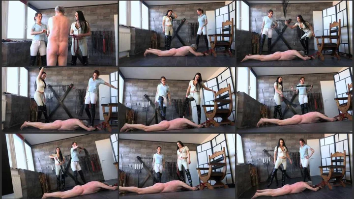 Screenshot 1 aus Miss Jayla and Mistress Medina – German FemDom Mistress, Whipped on The Flor