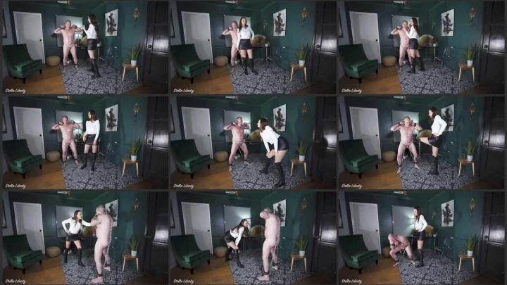 Screenshot 1 aus Ball Abuse and CBT, Video Slave Tryout – Stella Liberty Femdom Video