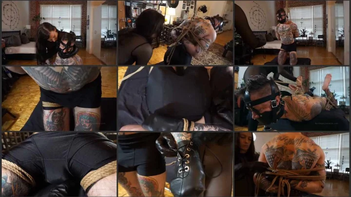 Screenshot 1 aus Rope Bondage, Give a Man Enough Rope with Elise Graves and JimmyUSMC