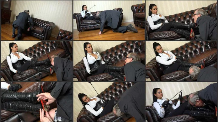 Screenshot 1 aus Lick My Boots Clean Old Slave – German Femdom Miss Jenna Dee