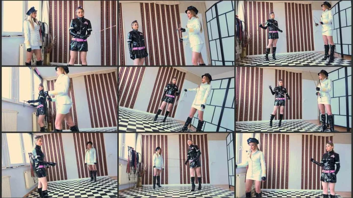 Screenshot 1 aus Two Officer With Riding Switches – Poland Femdom Lady Maya and Miss Rubin