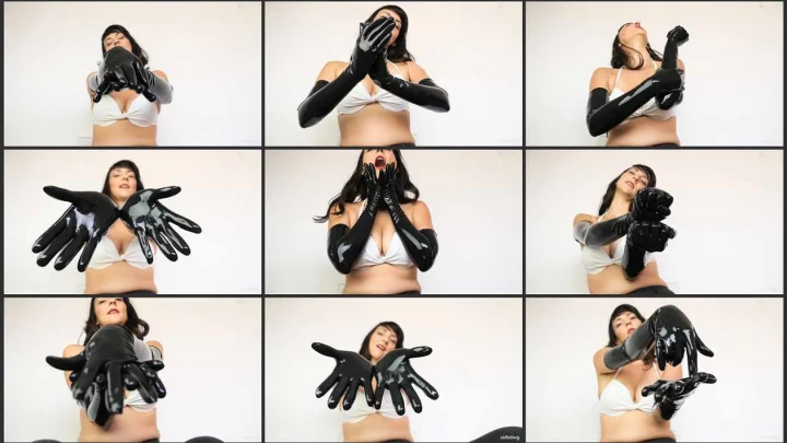 Screenshot 1 aus Latex Glove Fetish, Black Latex Gloves – Stella Liberty Femdom Video