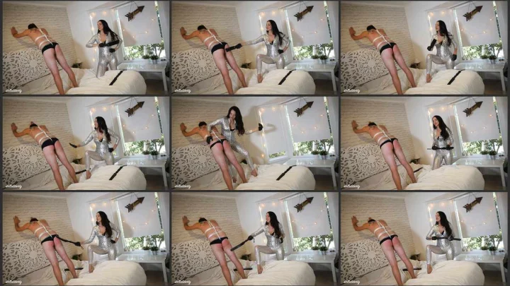 Screenshot 1 aus Femdom, Bondage and Spanking Male, Bound for Spanking Punishment – Stella Liberty