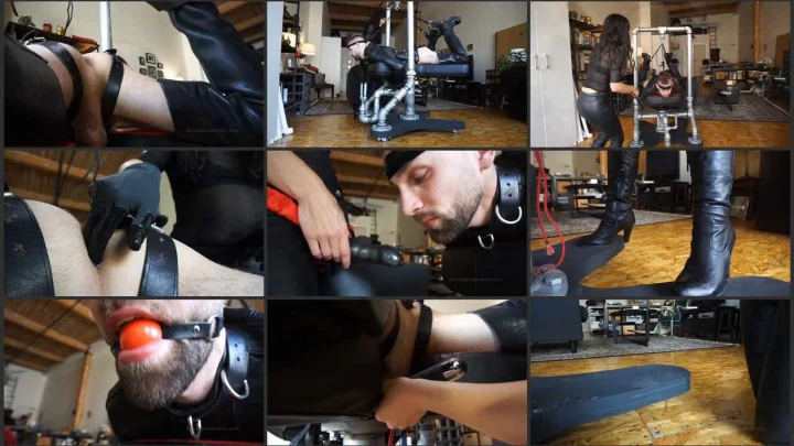 Screenshot 1 aus Pegging and Sensual Domination, Leather Fuck Toy – Elise Graves and Blake