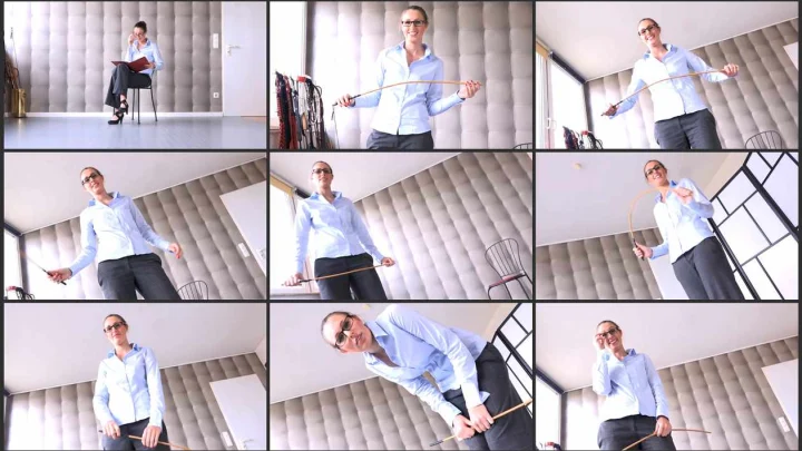 Screenshot 1 aus A Hard Lesson in Caning part 1 – German Femdom Patrizia