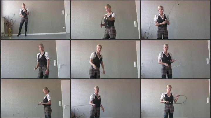 Screenshot 1 aus POV Female Domination, Swishy Dressage Whips with Miss Theresa