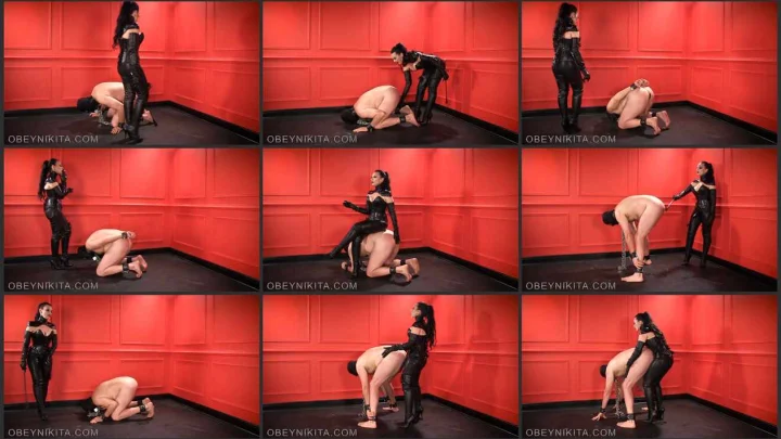 Screenshot 1 aus STRAP-ON, Chained To The Floor and Fucked, Mistress Nikita FemDom Videos