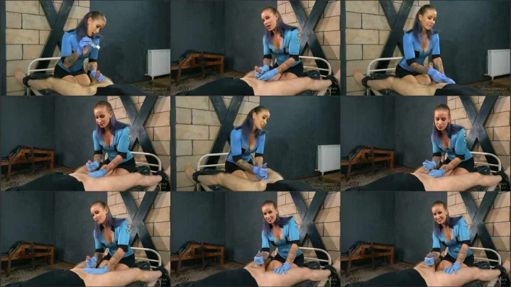 Screenshot 1 aus Forced Male Orgasm, Rough Massage with Cruel Mistress Anette