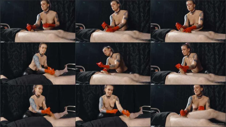 Screenshot 1 aus Post Cum Torture in Rubber Gloves, Succumb To The Pleasure
