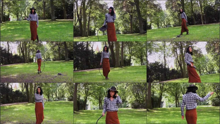 Screenshot 1 aus Femdom POV, Beautiful Cowgirl with a Bullwhip – Lady Constance