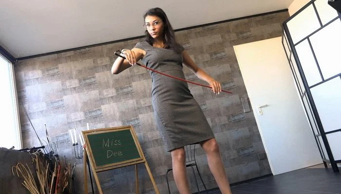 Young and Beautiful Teacher Testing Canes with Miss Dee in Femdom POV