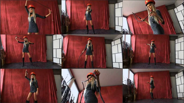 Screenshot 1 aus Hot Uniformed Mistress Playing with Whips – Lady Marisa