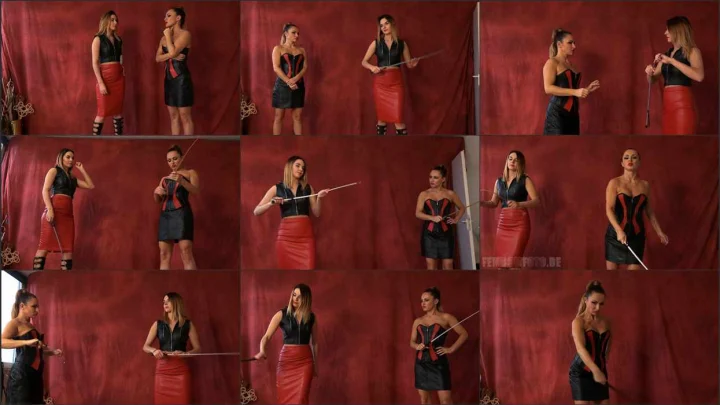 Screenshot 1 aus Femdom POV, Preparing a Brutal Thrashing with Lady Olga and Lady Kat