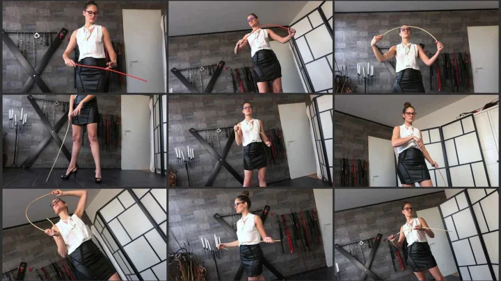 Screenshot 1 aus POV Corporal Punishment, Beautiful Canemistress with Mistress Penelope