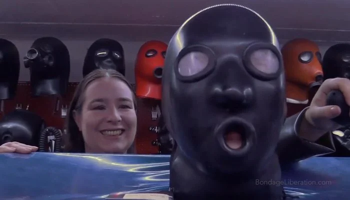 Rubber Fetish & Bondage Device, Hood Slut with AliceinBondageland and Elise Graves