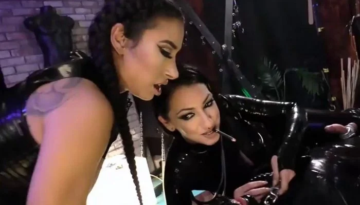 Dungeon Human Ashtray Gimp with Cybill Troy and Goddess Tangent