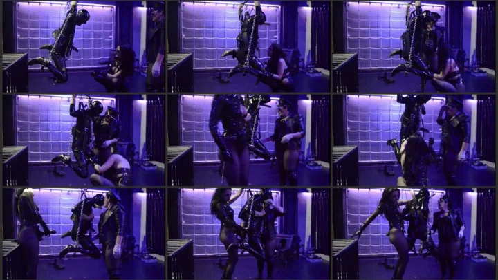 Screenshot 1 aus Mistress Charliz and Cybill Troy in Off-Duty Dominatrix Debauchery, CBT and Strap-On Fun!