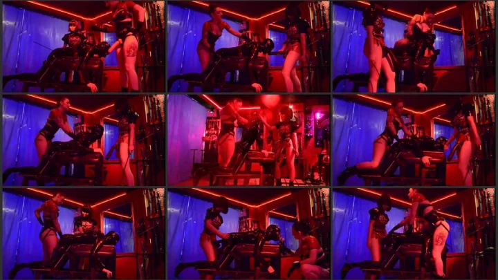 Screenshot 1 aus Double FemDom Strap-On Spitroast with Cybill Troy & Mistress Opium