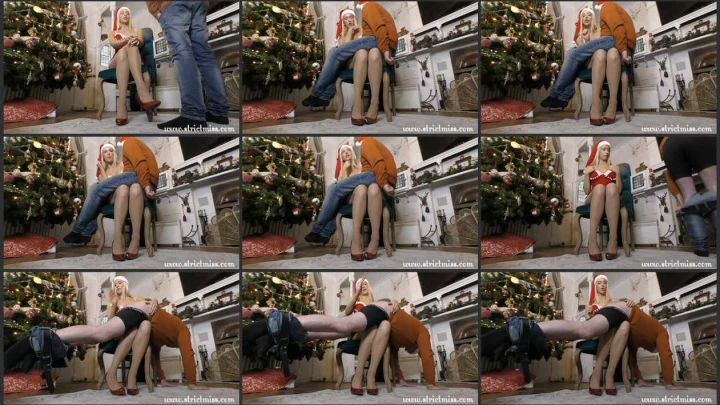 Screenshot 1 aus Miss Kenworthy in Christmas Lap Sitting and Spanking Punishment
