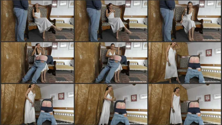 Screenshot 1 aus Hair Brush Spanking Step Mom Tina Kay Disciplines Lazy Step Son