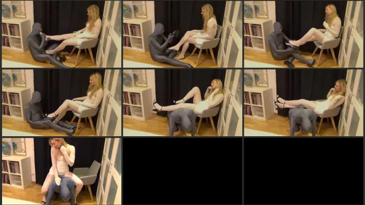 Screenshot 1 aus Mistress Larissa in Human Zentai Furniture Pantyhose Domination