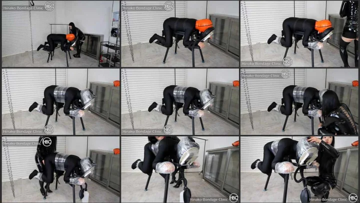 Screenshot 1 aus Angebundener Sklave, um Hinakos Pisse auf der Bank zu riechen, Bondage