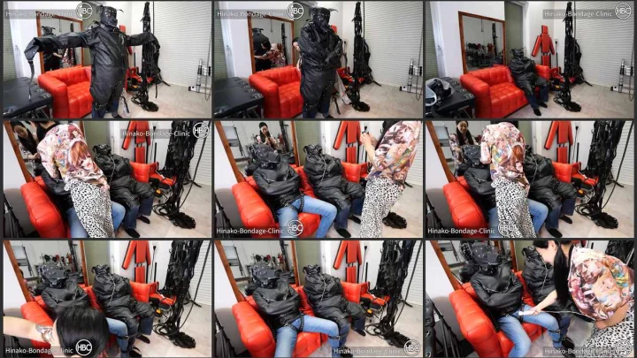 Screenshot 1 aus Two Slaves in doggy-suited and leather straitjackets vibed by Hinako in Pajamas