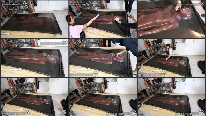 Screenshot 1 aus 3 Hinako’s friends and Vacuum Bed Party with Pipip in Zentai Tights