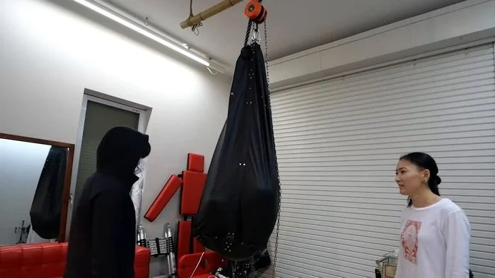 Leather Sandbag Boy Gets Whipped By 3 Girls and Abandoned