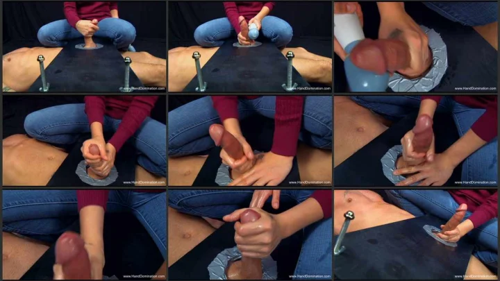 Screenshot 1 aus Ruined orgasm and male bondage handjob