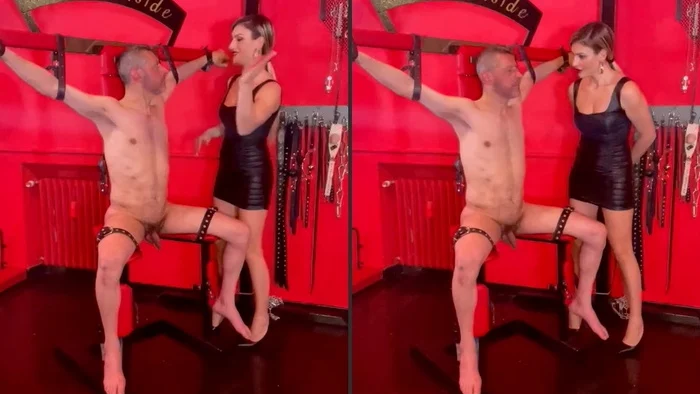 Hard slaps in the face from Mistress Iside